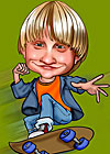 Caricaturas de En monopatín