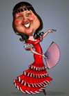 Caricaturas de Bailaora de flamenco