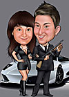 Caricaturas de Bonnie&Clyde de hoy