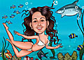 Caricaturas de Buceando