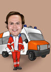 Caricaturas de Ambulanciero