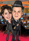 Caricaturas de Mafia en el casino