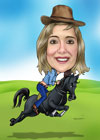 Caricaturas de Cowgirl