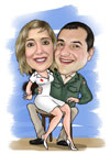 Caricaturas de Militar e infermera