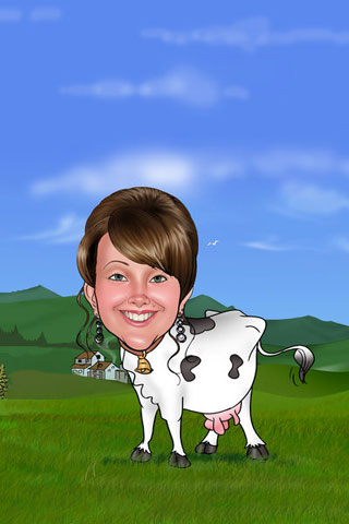 caricaturas de vaca