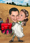 Caricaturas de Boda en el campo